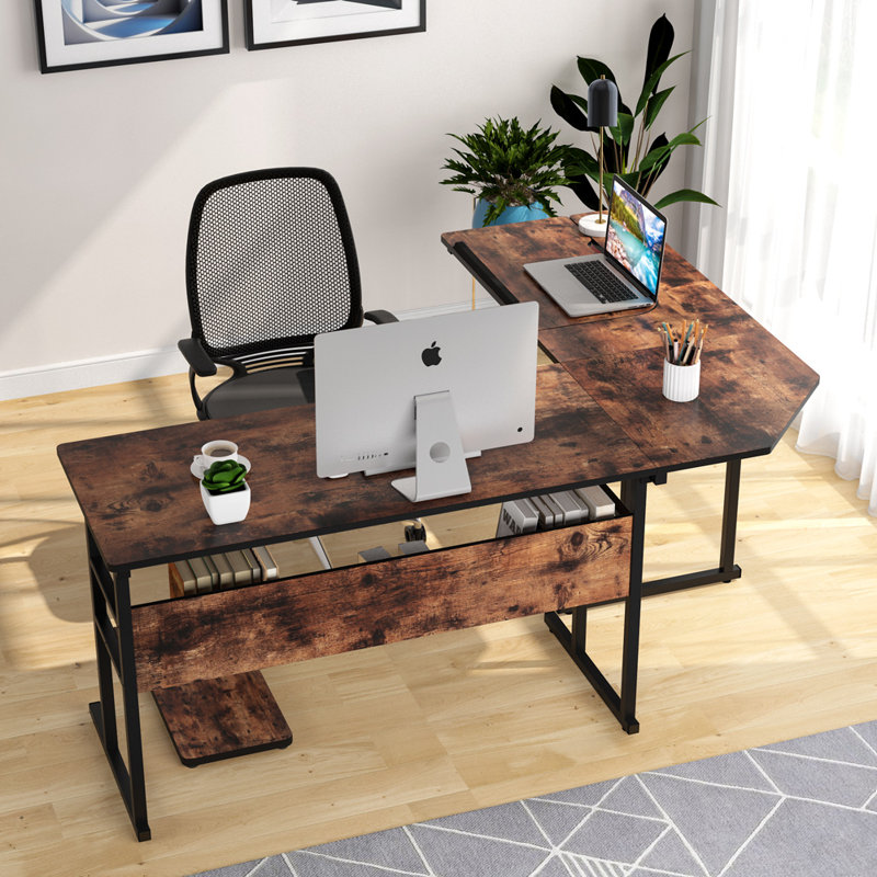 Inbox Zero Sectional Desk Wayfair